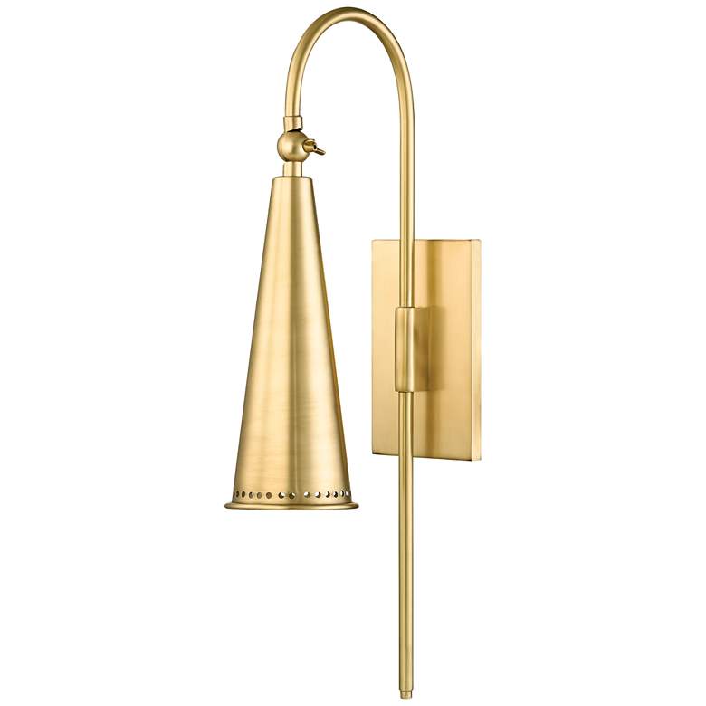 Image 1 Hudson Valley Alva 20 3/4" High Aged Brass Wall Sconce