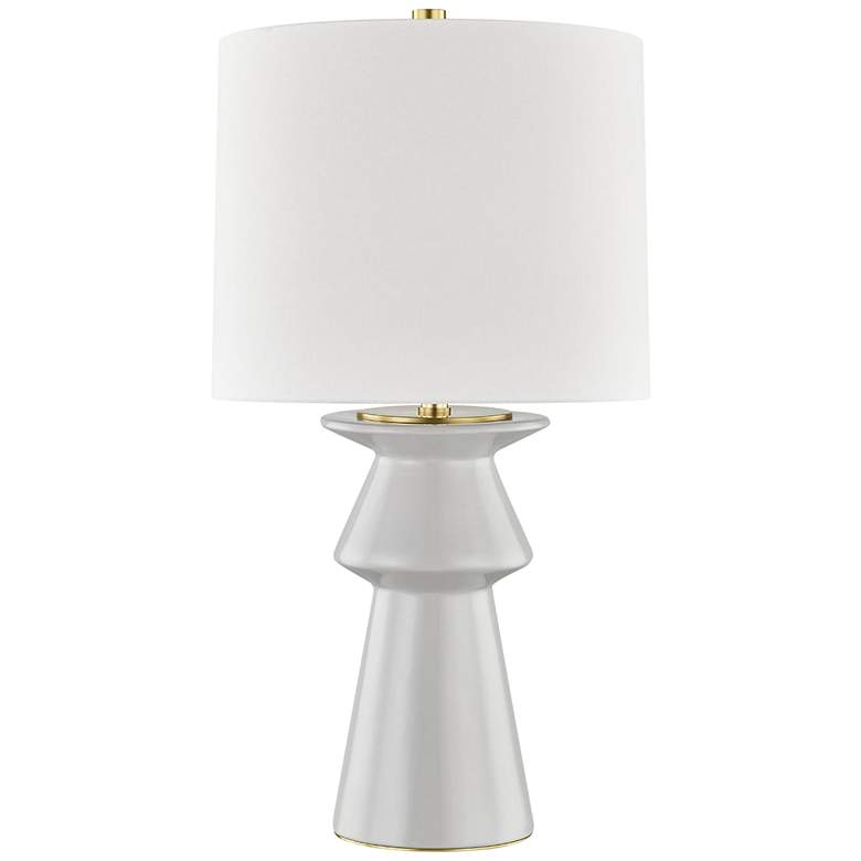 Image 1 Hudson Valley Amagansett Gray Ceramic Table Lamp