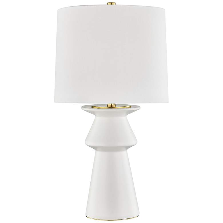 Image 1 Hudson Valley Amagansett Ivory Ceramic Table Lamp