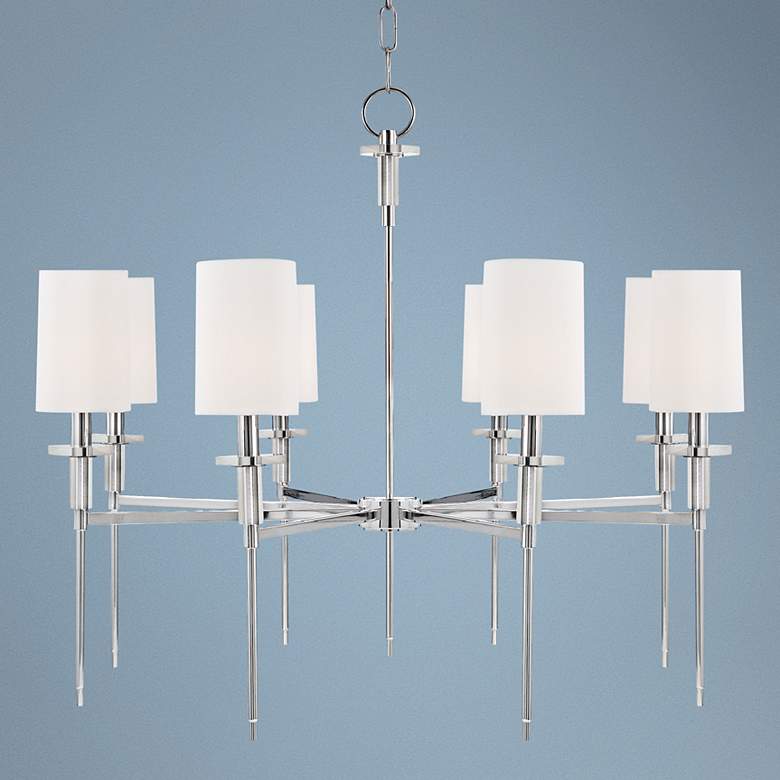 Image 1 Hudson Valley Amherst 32 inch Wide Polished Nickel Chandelier