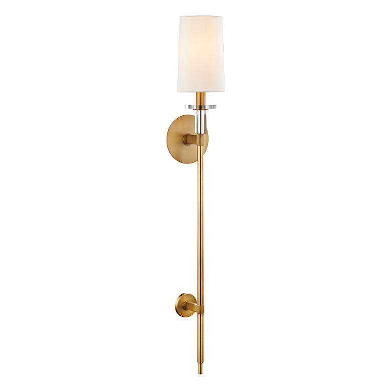 Image 1 Hudson Valley Amherst 36 1/2" High Aged Brass Wall Sconce