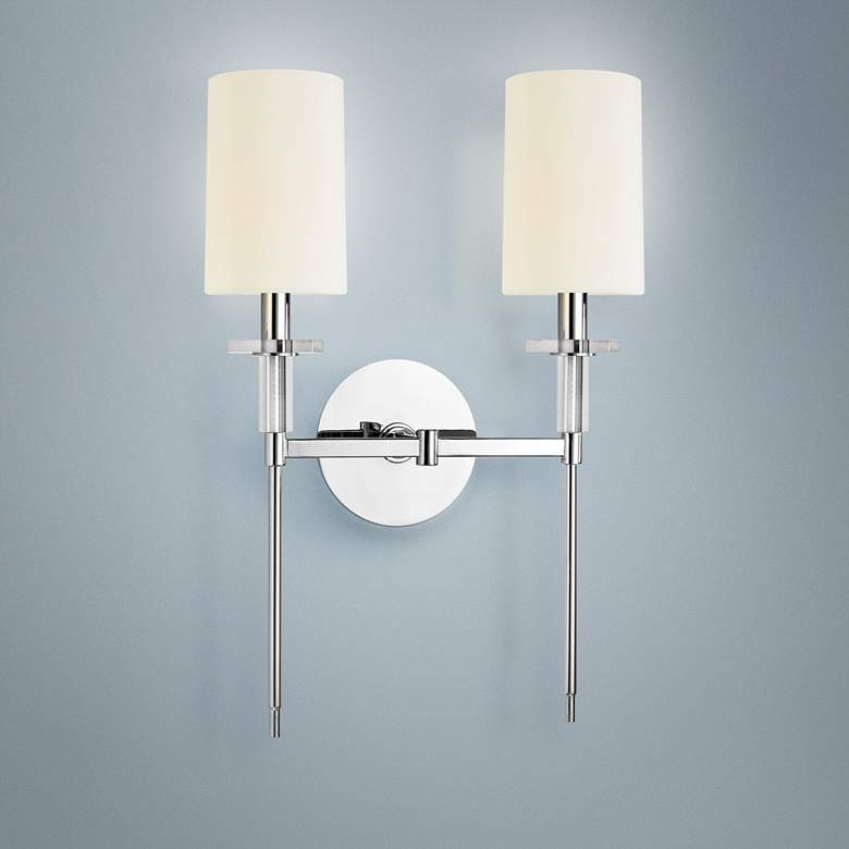 Image 1 Hudson Valley Amherst Nickel 2-Light Wall Sconce