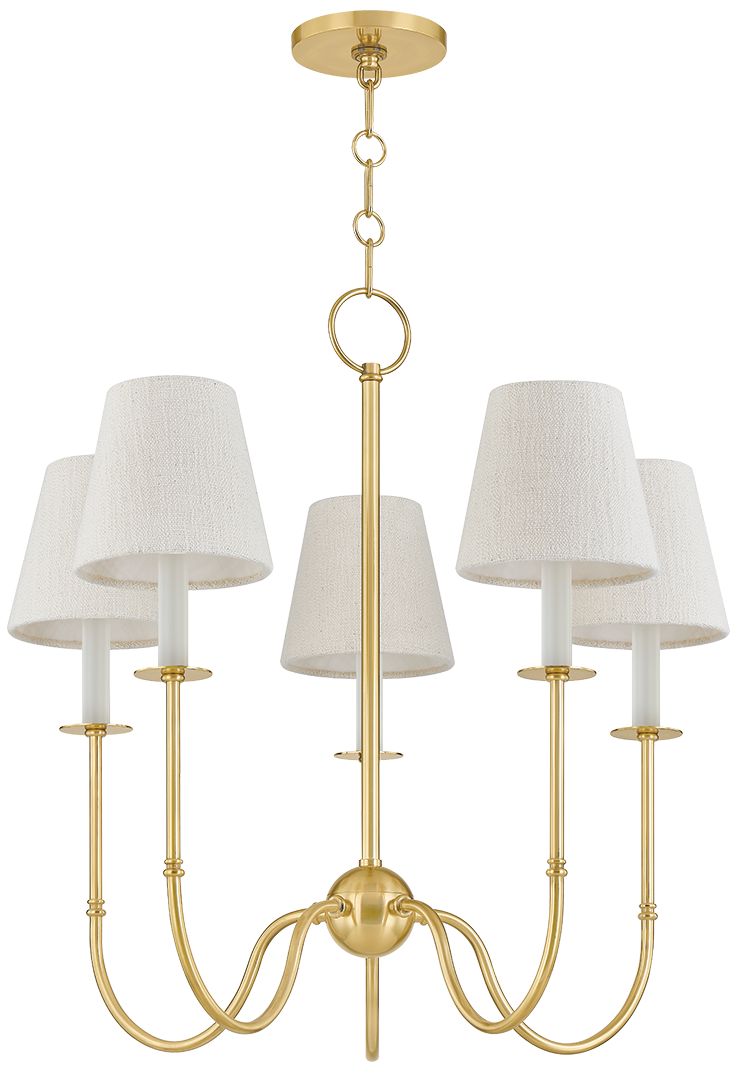 Image 2 Hudson Valley Amina Chandelier 26.5 Inch In Aged Brass more views