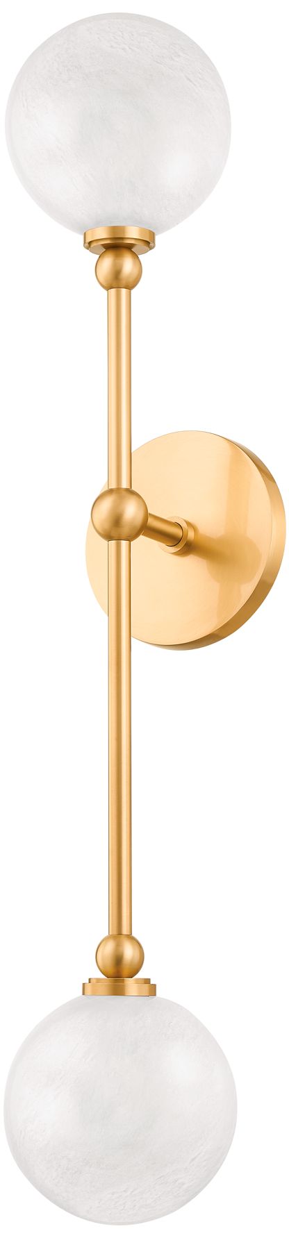 Image 2 Hudson Valley Andrews 4.75" Wide Aged Brass 2 Light LED Wall Sconce more views