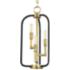 Hudson Valley Angler 10"W Aged Brass 3-Light Mini Chandelier