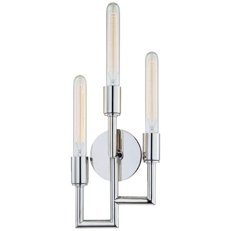 Image 1 Hudson Valley Angler 20" High Nickel 3-Light Wall Sconce