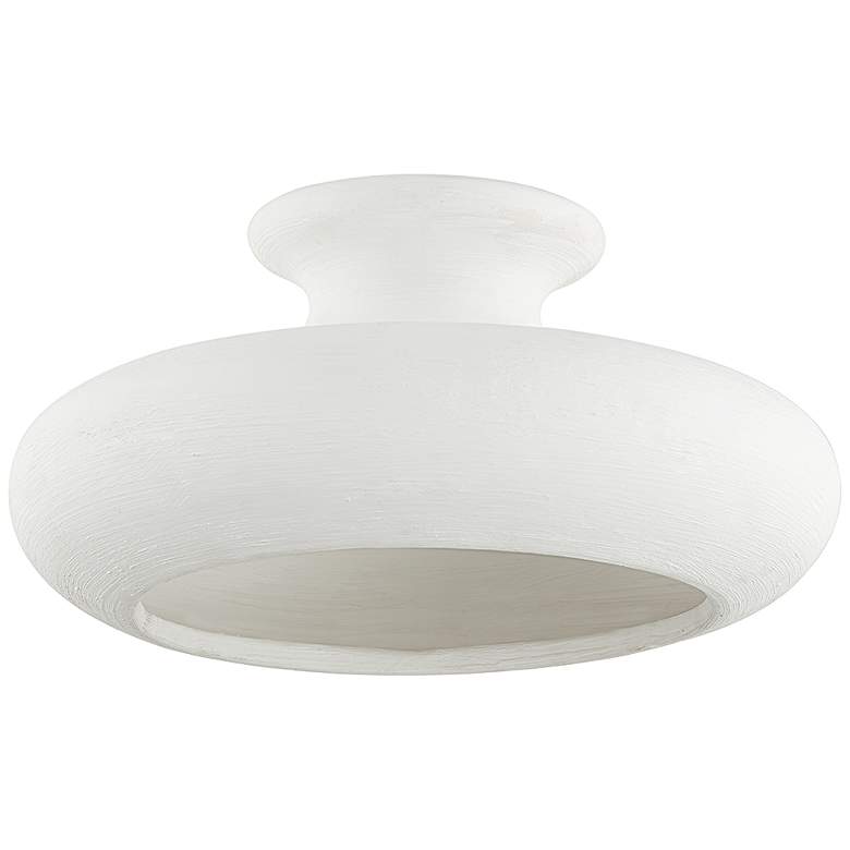 Image 3 Hudson Valley Annie 16" Wide White Ceramic Modern Ceiling Light more views