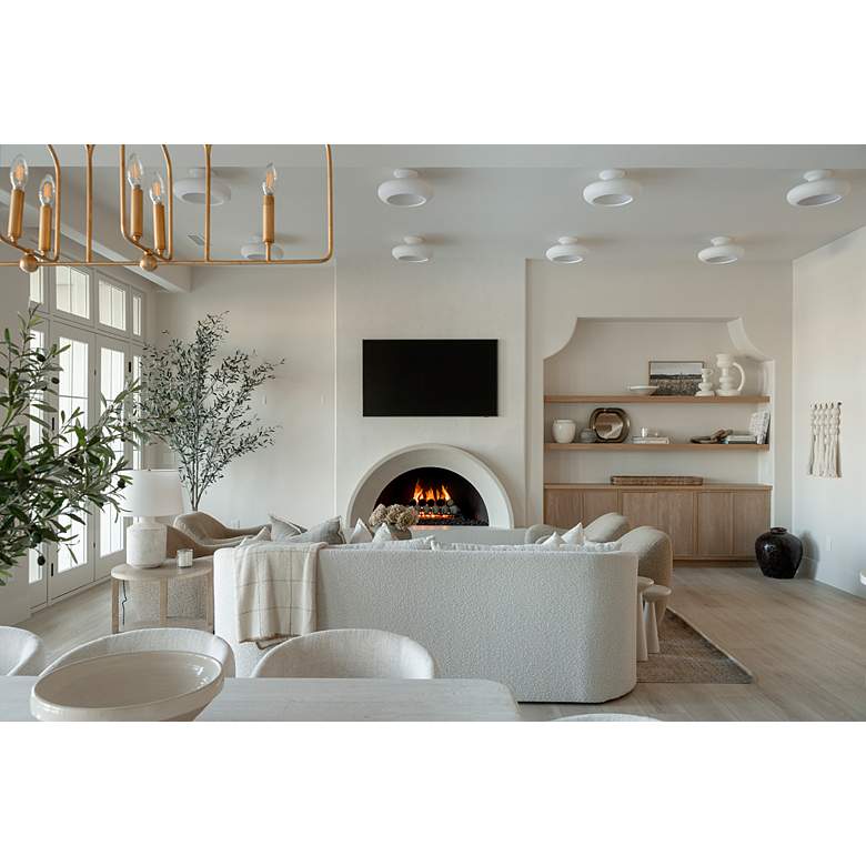 Image 7 Hudson Valley Annie 16" Wide White Ceramic Modern Ceiling Light more views