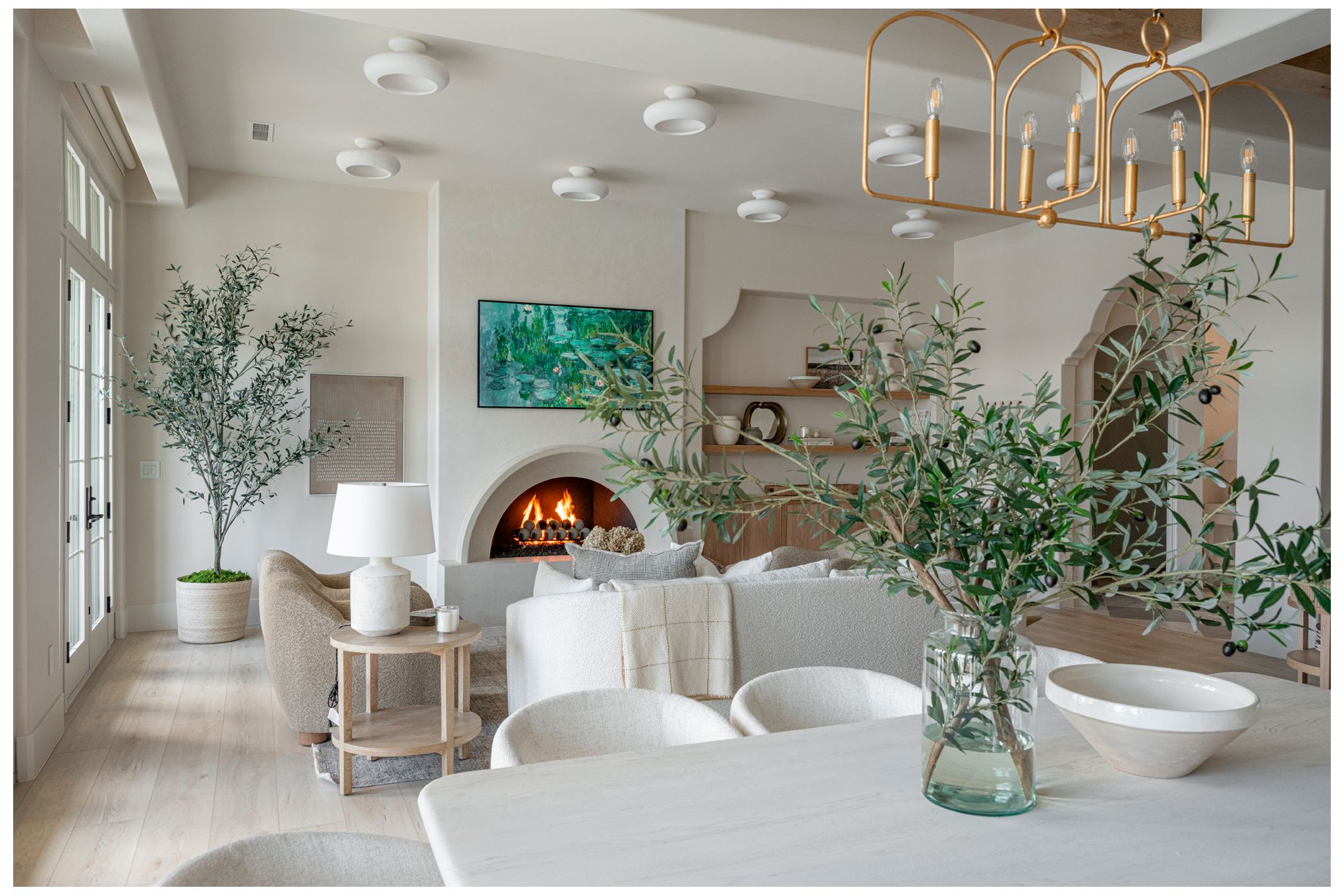 Hudson Valley Annie 16" Wide White Ceramic Modern Ceiling Light