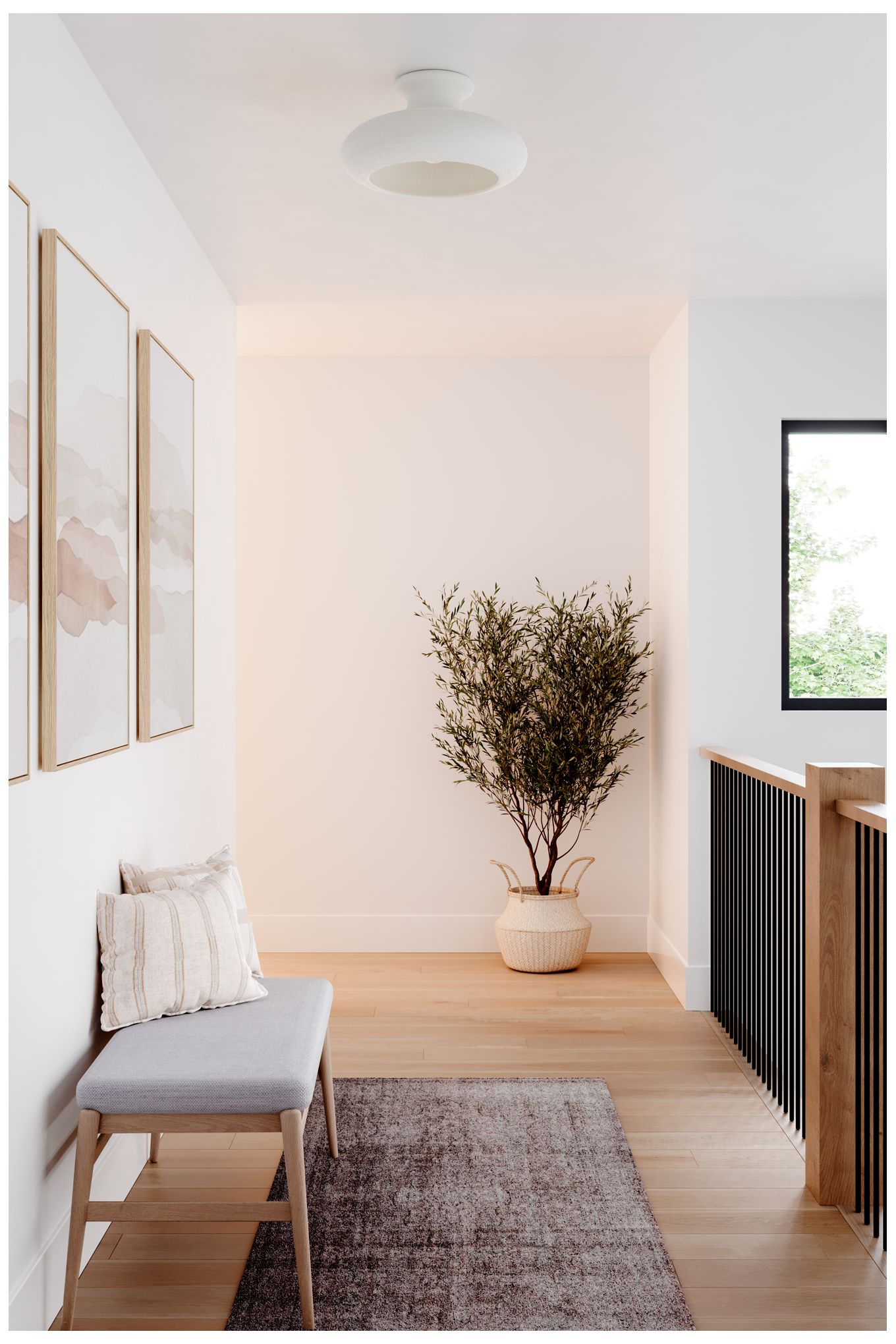 Hudson Valley Annie 16" Wide White Ceramic Modern Ceiling Light