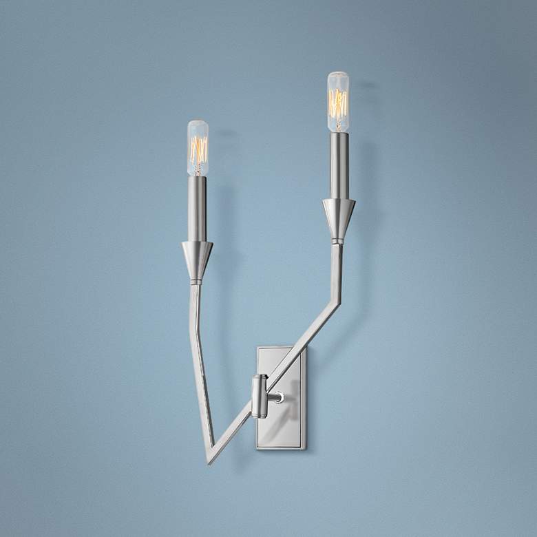 Image 1 Hudson Valley Archie 18"H Polished Nickel Right Wall Sconce