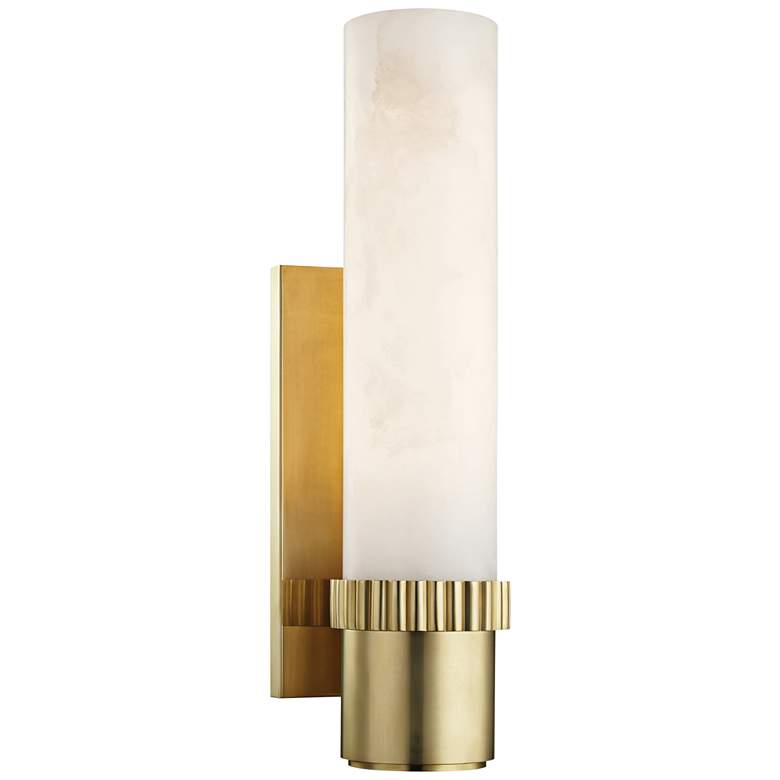 Image 1 Hudson Valley Argon 15 inch High Aged Brass LED Wall Sconce
