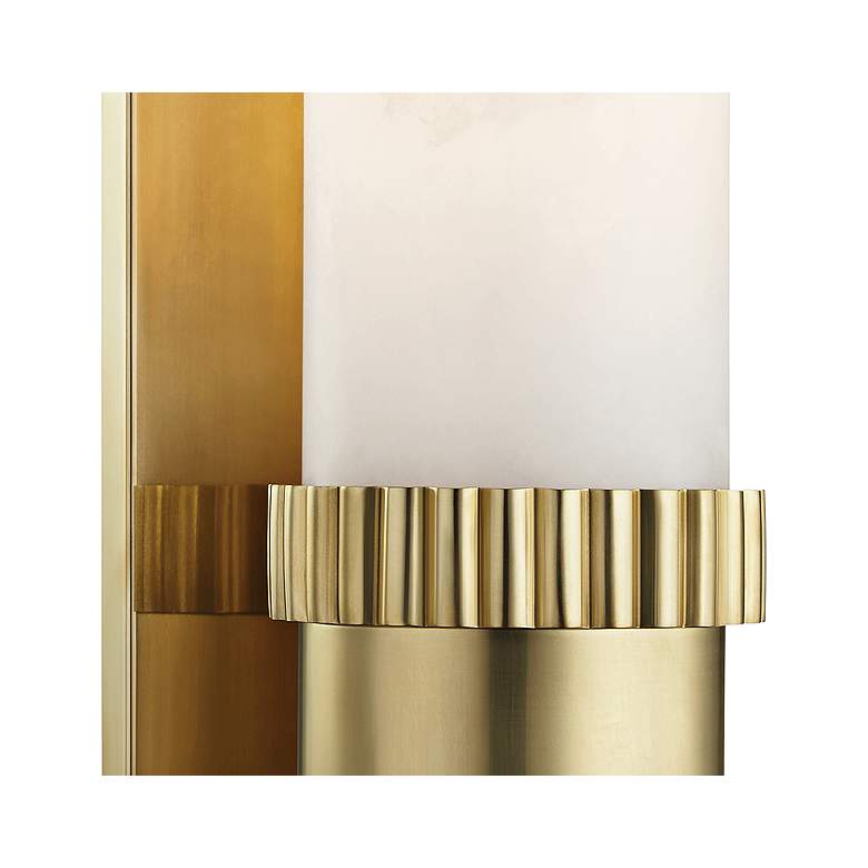 Image 2 Hudson Valley Argon 15" High Aged Brass LED Wall Sconce more views