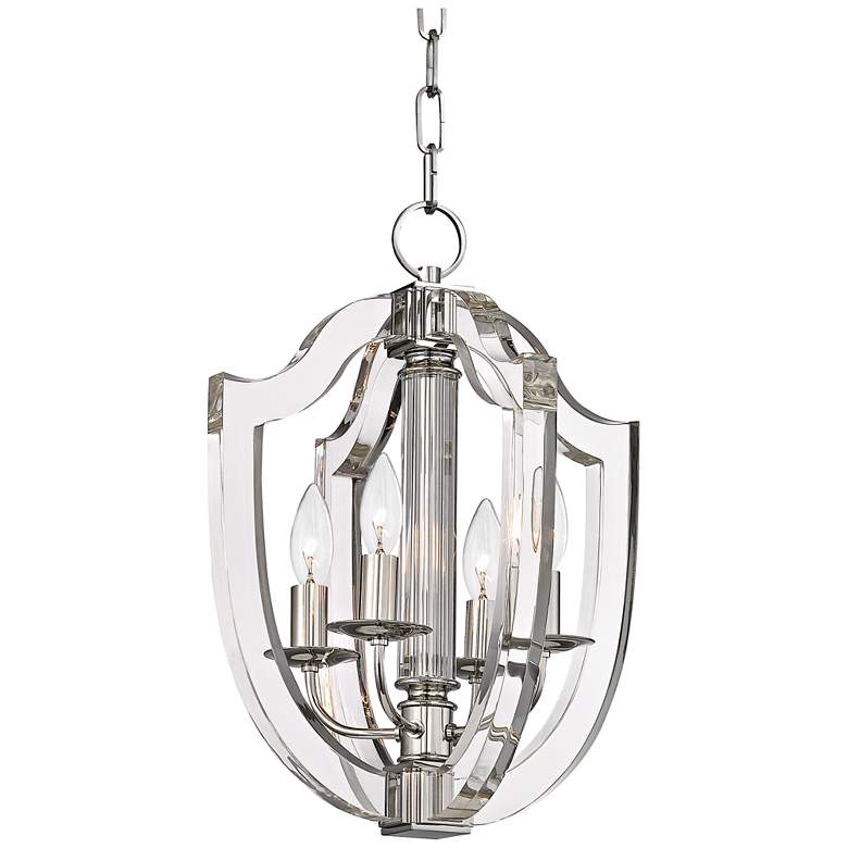 Image 1 Hudson Valley Arietta 12 1/2 inchW Polished Nickel Pendant Light