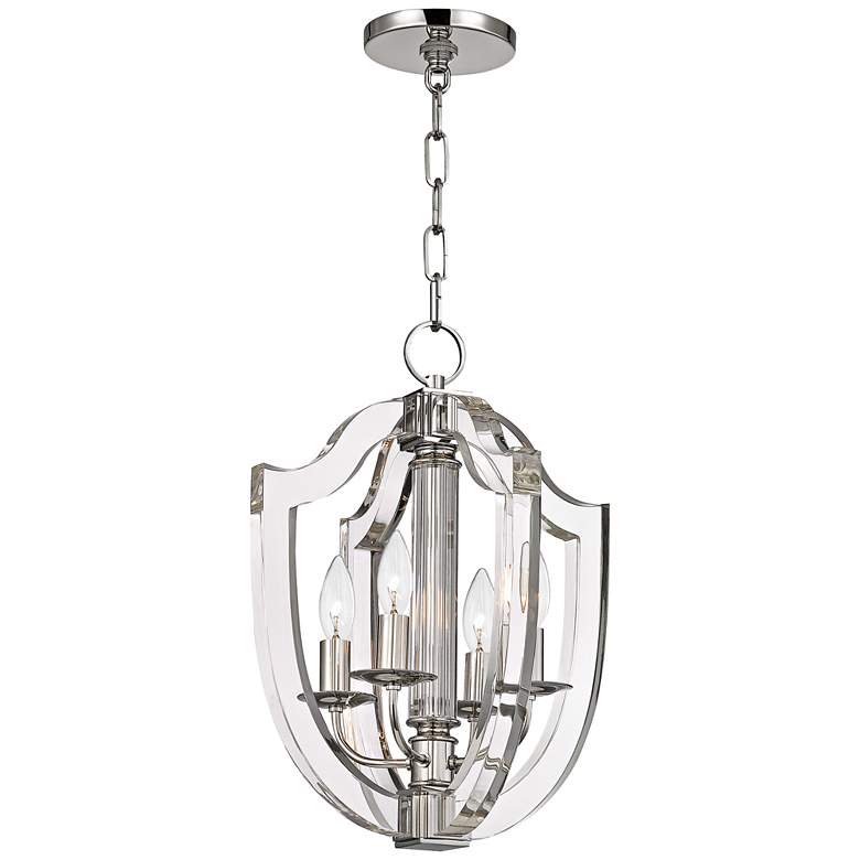 Image 2 Hudson Valley Arietta 12 1/2"W Polished Nickel Pendant Light more views