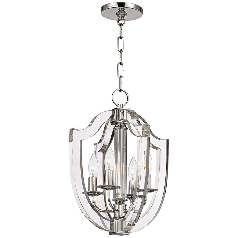 Image 2 Hudson Valley Arietta 12 1/2 inchW Polished Nickel Pendant Light more views