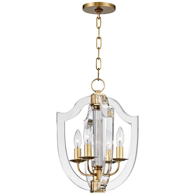 Image 1 Hudson Valley Arietta 17 inch Wide Aged Brass Pendant Light
