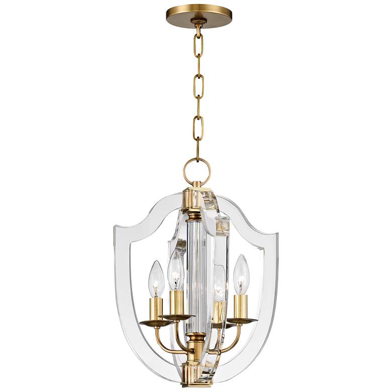 Image 1 Hudson Valley Arietta 17" Wide Aged Brass Pendant Light