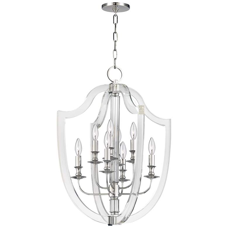 Image 1 Hudson Valley Arietta 21.25" Wide Polished Nickel 8 Light Pendant