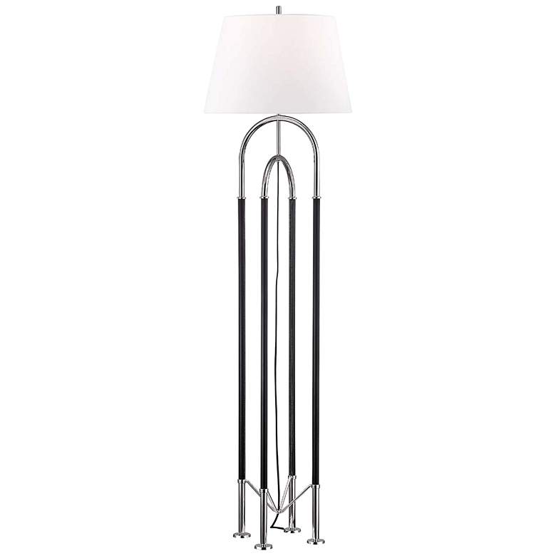 Image 1 Hudson Valley Arnett Polished Nickel Floor Lamp