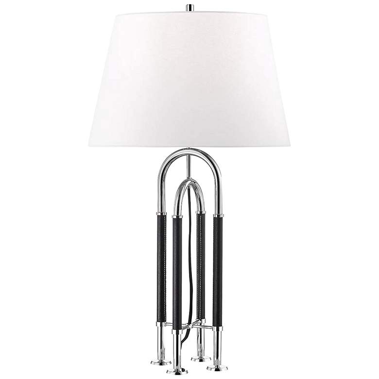 Image 1 Hudson Valley Arnett Polished Nickel Metal Table Lamp