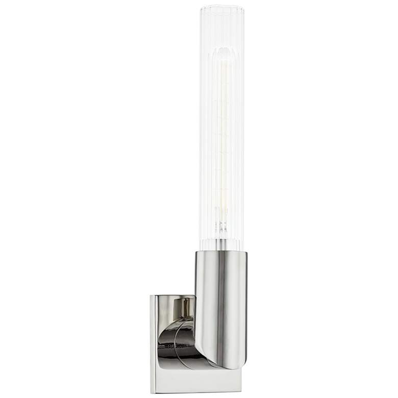 Image 1 Hudson Valley Asher 17 inch High Polished Nickel Wall Sconce