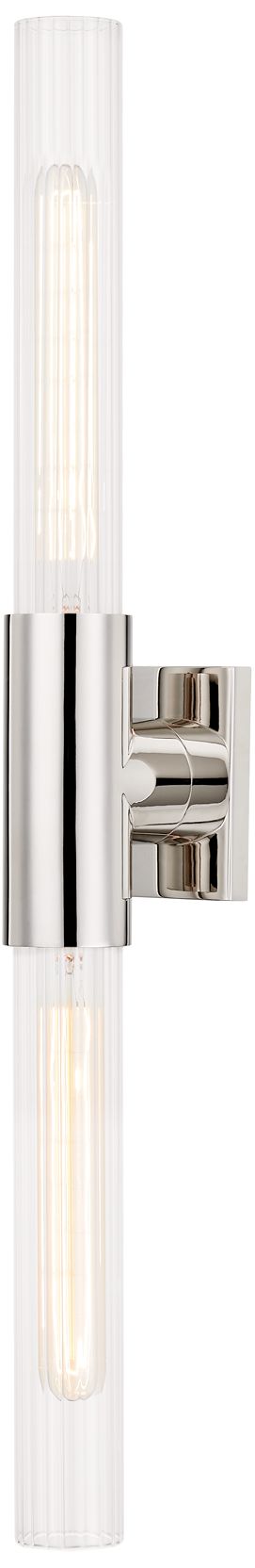 Image 3 Hudson Valley Asher 4.25" Wide Polished Nickel 2 Light Wall Sconce more views