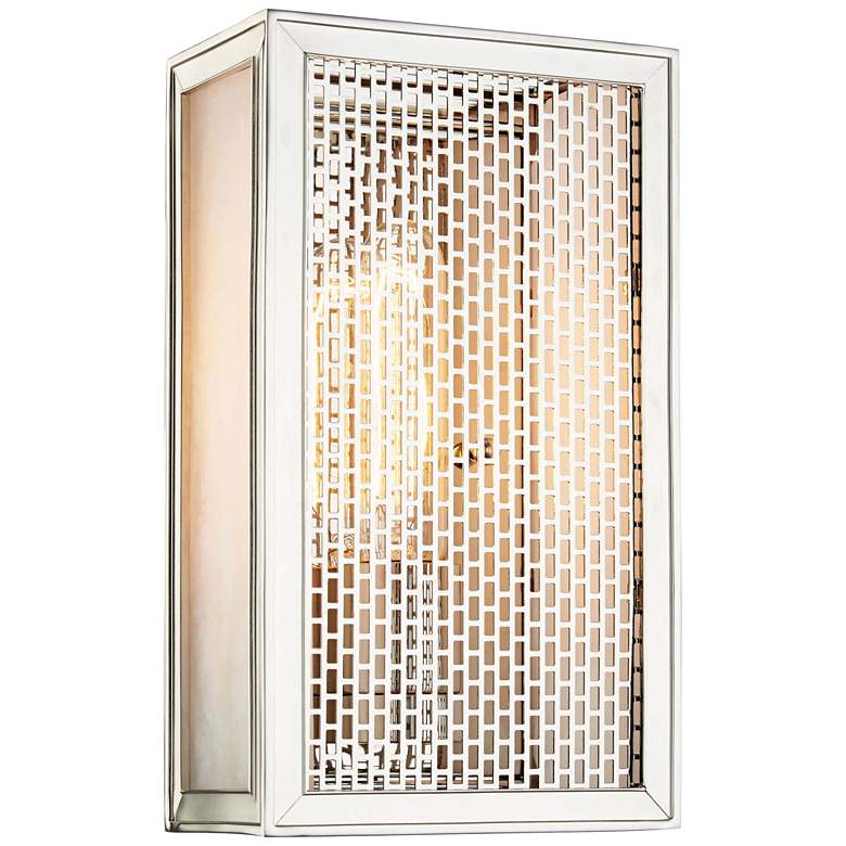 Image 1 Hudson Valley Ashford 10" High Polished Nickel Wall Sconce