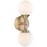 Hudson Valley Astoria 13 1/2"H Aged Brass LED Wall Sconce