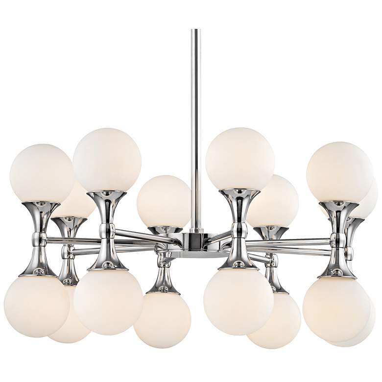 Image 1 Hudson Valley Astoria 27"W Polished Chrome LED Chandelier