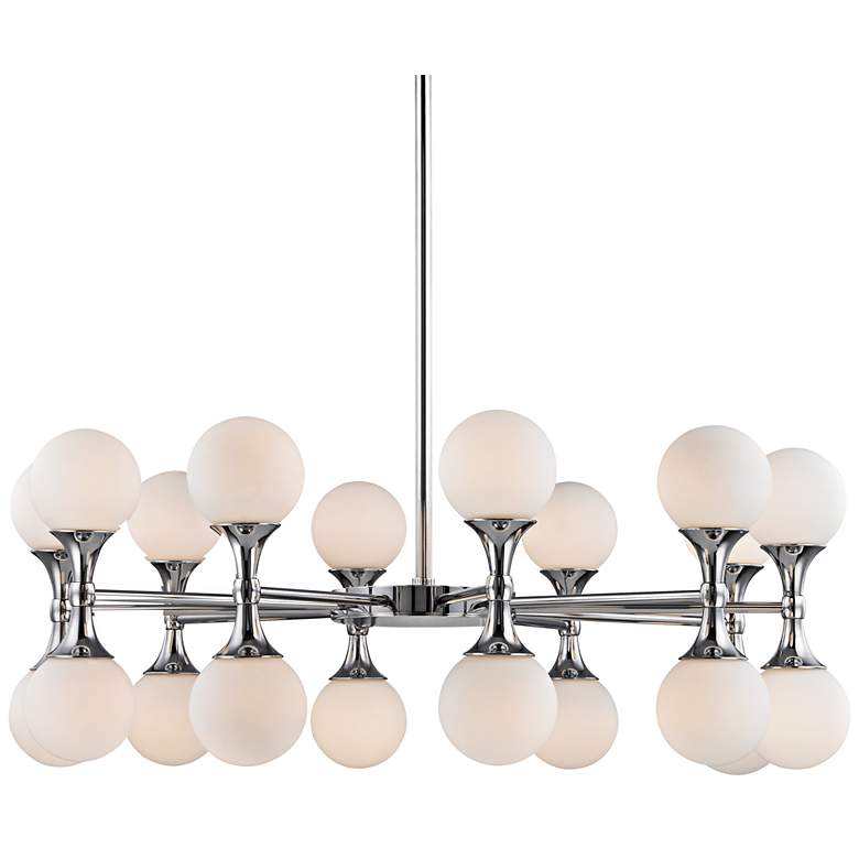 Image 1 Hudson Valley Astoria 36"W Polished Chrome LED Chandelier
