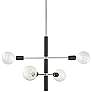 1_Hudson Valley Astrid 24" Nickel and Black 4-Light Modern Chandelier