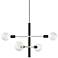 Hudson Valley Astrid 24" Nickel and Black 4-Light Modern Chandelier