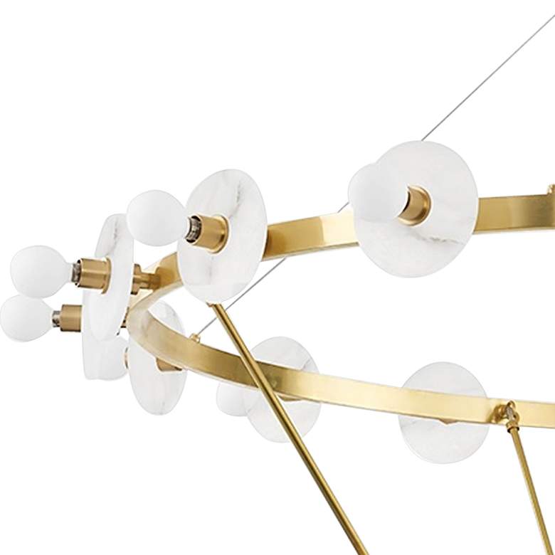 Image 3 Hudson Valley Austen 58" Wide Aged Brass LED Chandelier more views