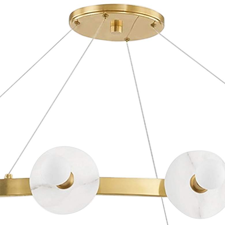 Image 4 Hudson Valley Austen 58" Wide Aged Brass LED Chandelier more views
