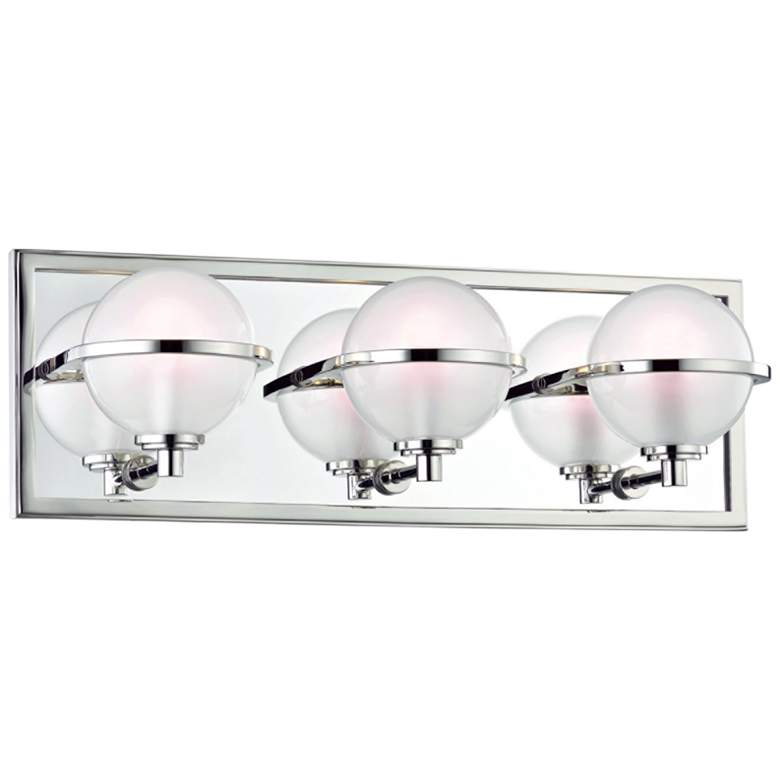 Image 1 Hudson Valley Axiom 18 inchW Polished Nickel 3-LED Bath Light