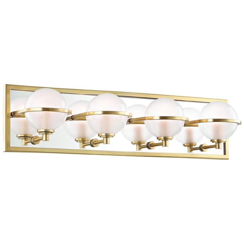 Image 1 Hudson Valley Axiom 24" Wide Aged Brass 4-LED Bath Light