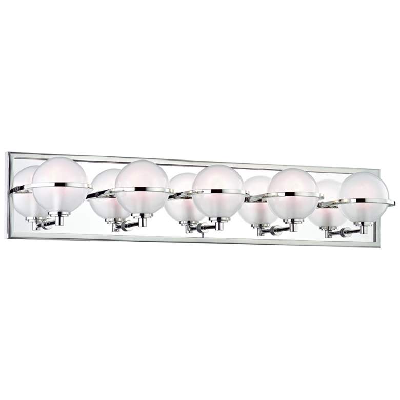 Image 1 Hudson Valley Axiom 30 inchW Polished Nickel 5-LED Bath Light