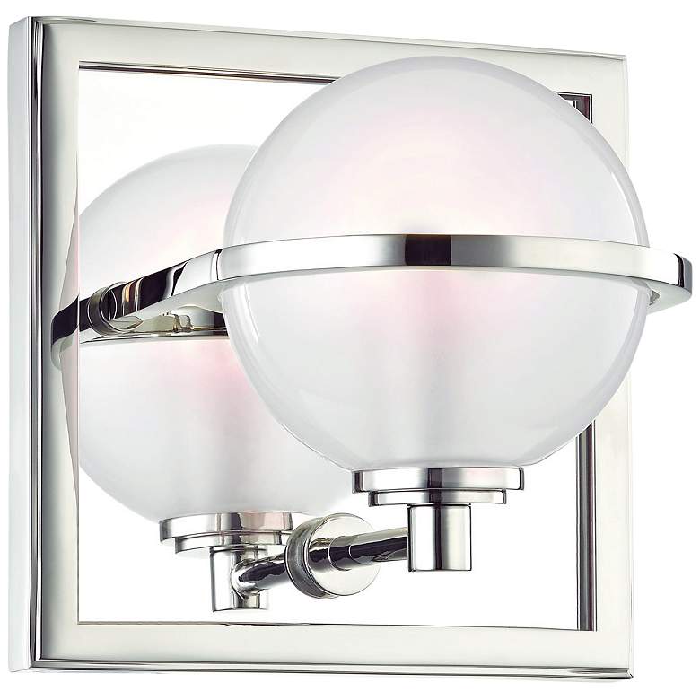 Image 1 Hudson Valley Axiom 6" High Polished Nickel LED Wall Sconce