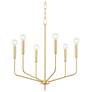 Hudson Valley Bailey 24" Wide Aged Brass 6-Light Chandelier