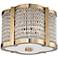Hudson Valley Ballston 12" Wide Aged Brass Ceiling Light