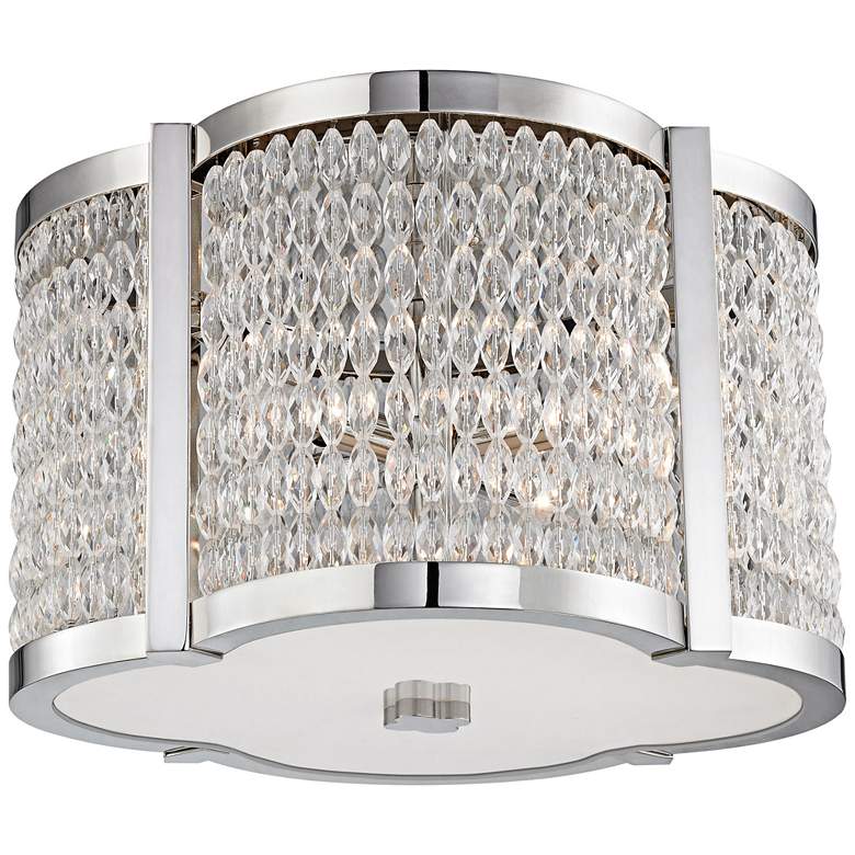 Image 1 Hudson Valley Ballston 16"W Polished Nickel Ceiling Light