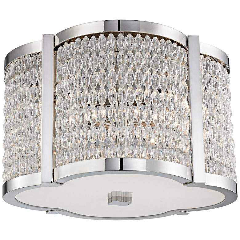 Image 1 Hudson Valley Ballston 16 inchW Polished Nickel Ceiling Light