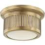 Hudson Valley Bangor 6" Wide Aged Brass LED Ceiling Light