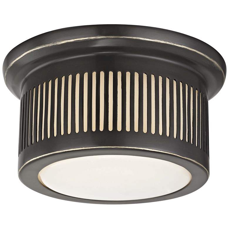 Image 1 Hudson Valley Bangor 6" Wide Old Bronze LED Ceiling Light