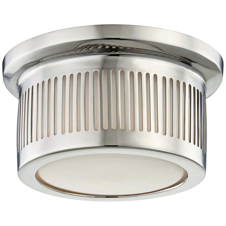 Image 2 Hudson Valley Bangor 6 inchW Polished Nickel LED Ceiling Light