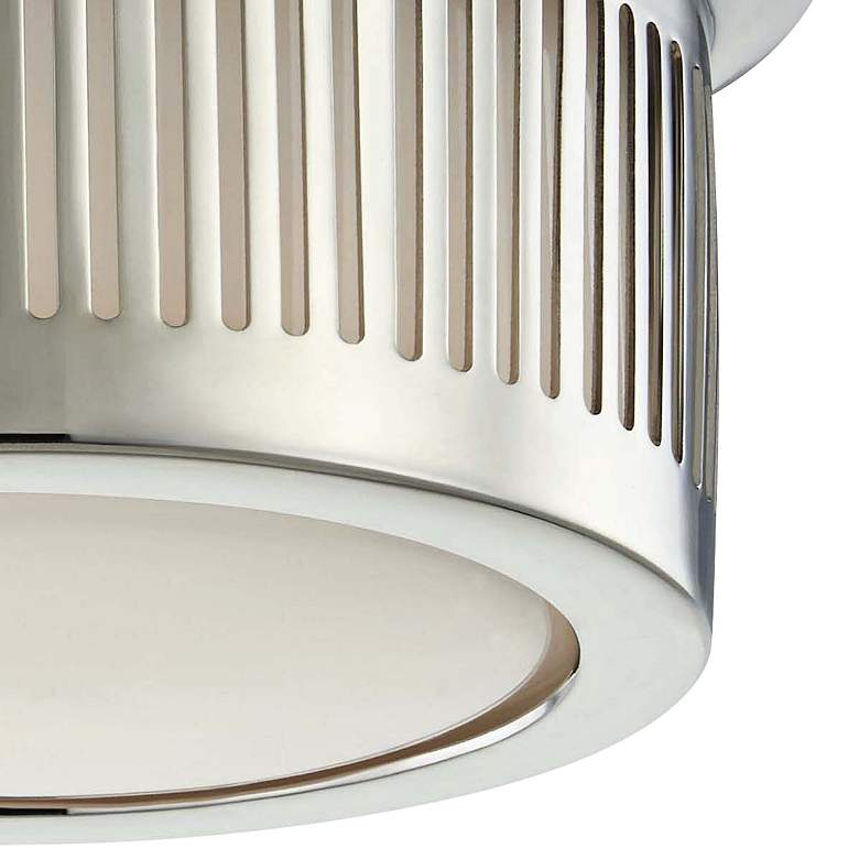 Image 3 Hudson Valley Bangor 6"W Polished Nickel LED Ceiling Light more views