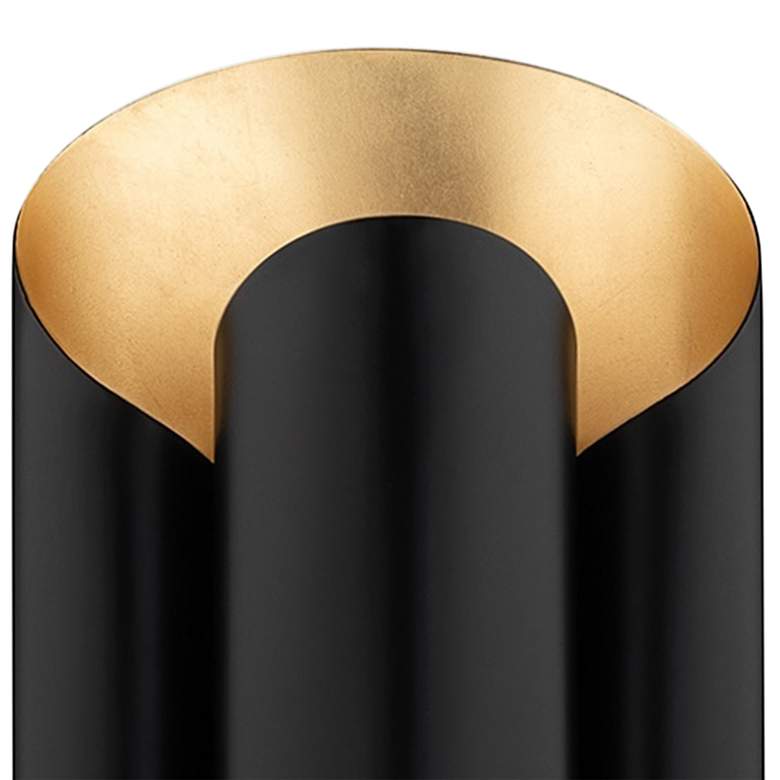 Image 2 Hudson Valley Banks 16 3/4"H Gold Leaf and Black Wall Sconce more views
