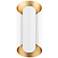 Hudson Valley Banks 16 3/4"H Gold Leaf and White Wall Sconce