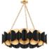 Hudson Valley Banks 34 1/2"W Gold Leaf and Black Chandelier